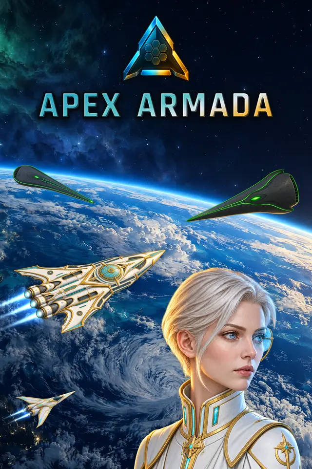 Tall key art with the Apex Armada logo.