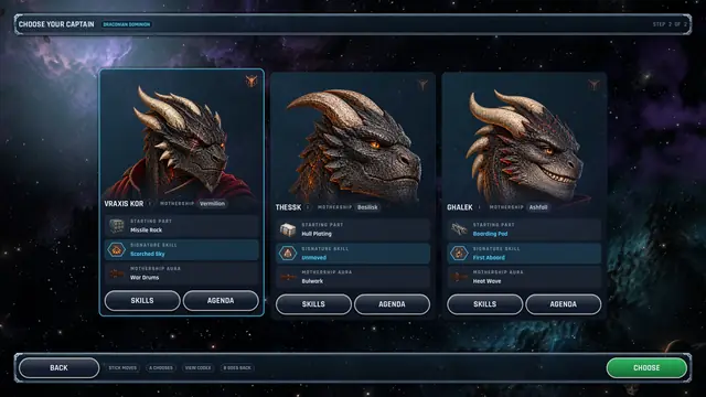 Choosing a Draconian captain.